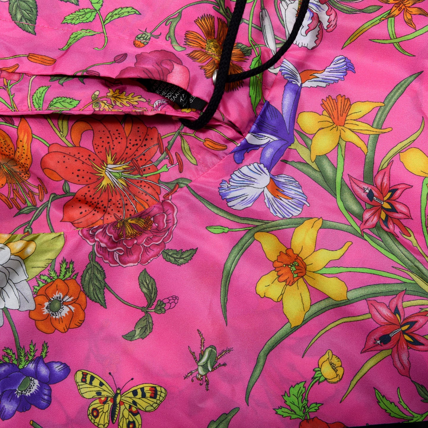 Silk Nylon Flora Rain Hood Pink