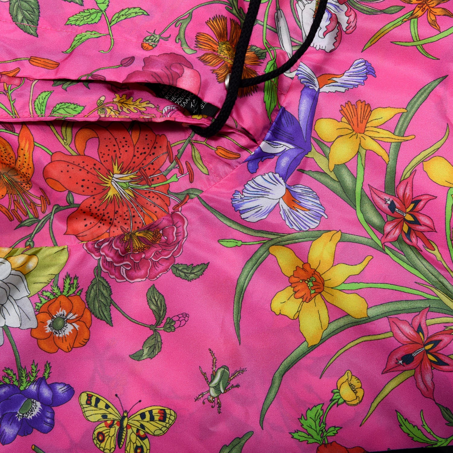 Gucci Silk Nylon Flora Rain Hood Pink 4 of 5