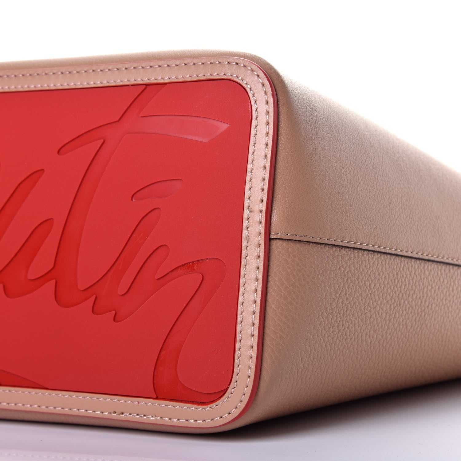 Christian Louboutin Calfskin Spikes East West Cabata Tote Nude 8 of 10