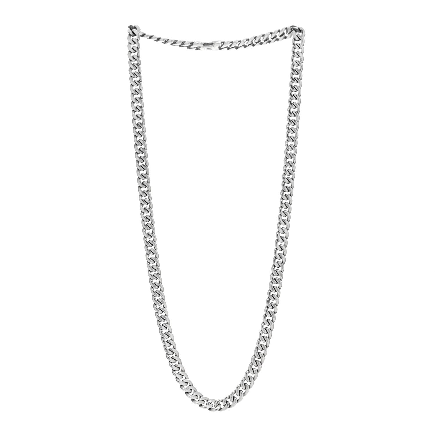 David Yurman Sterling Silver 8mm Curb Chain Necklace 24" 2 of 4