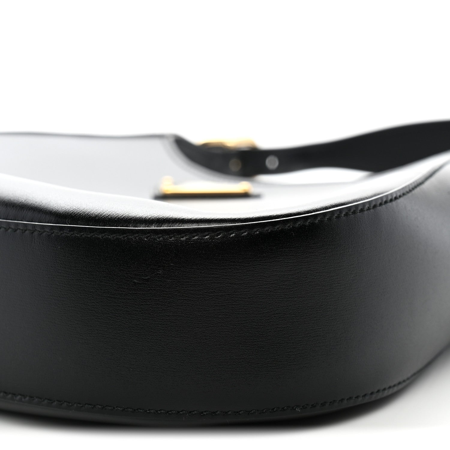 Prada Brushed Calfskin Cleo Adjustable Strap Shoulder Bag Black 10 of 11