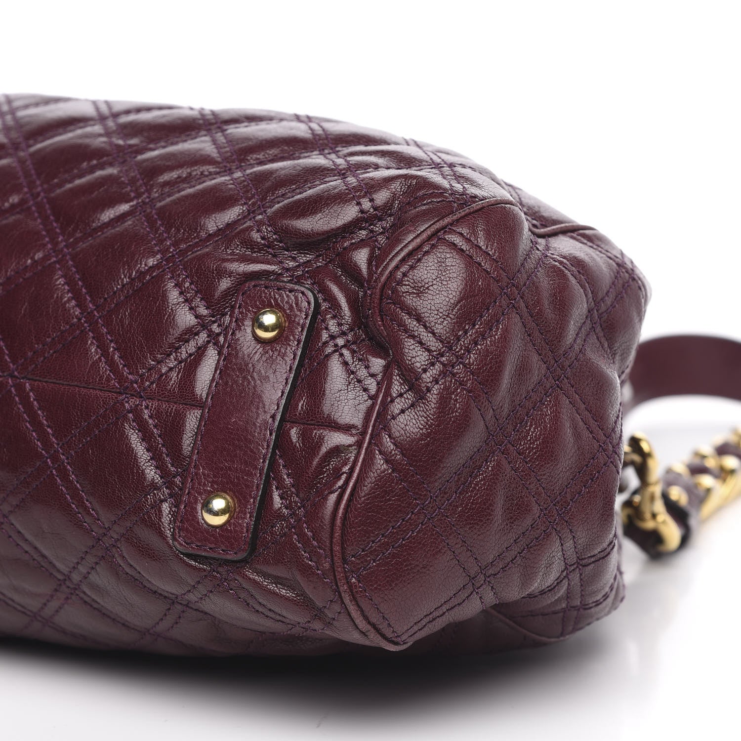Marc Jacobs Calfskin Quilted Stam Burgundy 8 of 16