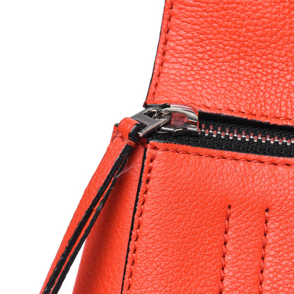 Celine Grained Calfskin Medium Edge Shoulder Bag Vermillion 15 of 16