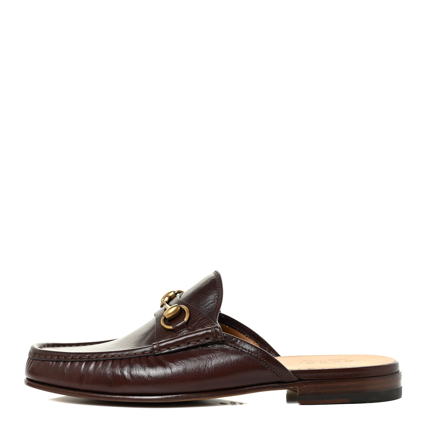 Goatskin Mens Horsebit Slippers 9 Light Brown