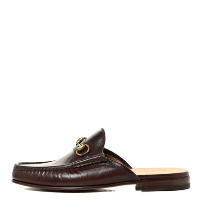 Gucci Goatskin Mens Horsebit Slippers 9 Light Brown 1 of 14