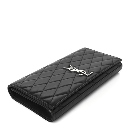 Saint Laurent Lambskin Quilted Kate Clutch Black 4 of 9