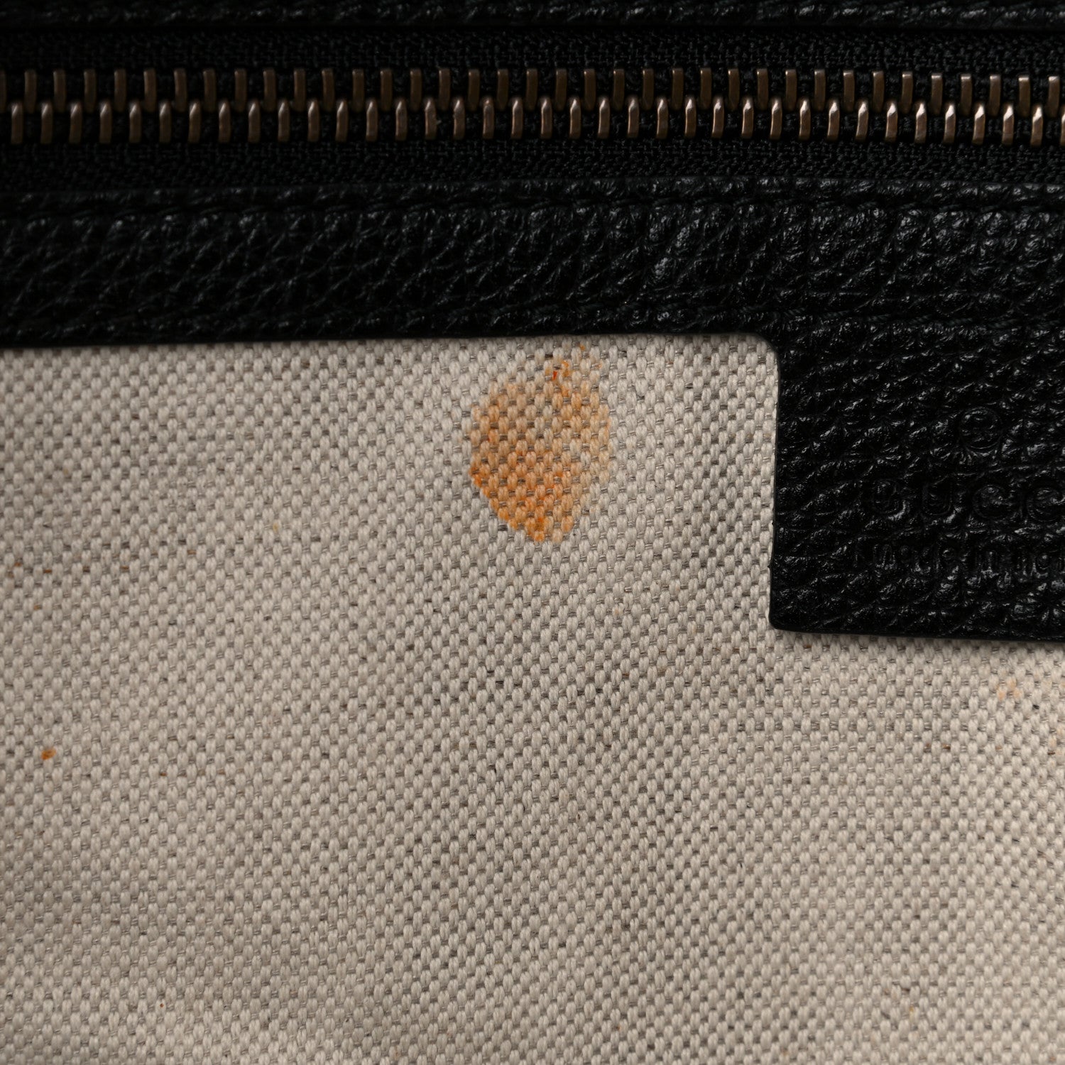 Gucci Grained Calfskin Logo Half Moon Hobo Black 11 of 14