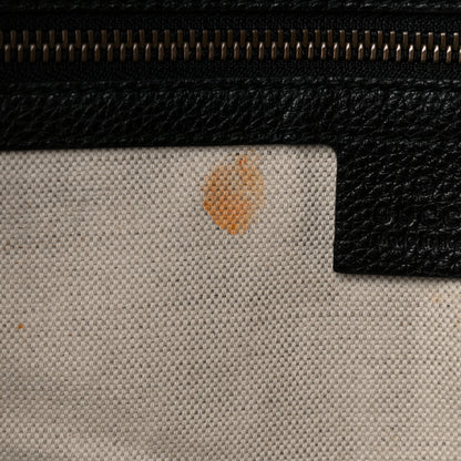 Gucci Grained Calfskin Logo Half Moon Hobo Black 11 of 14