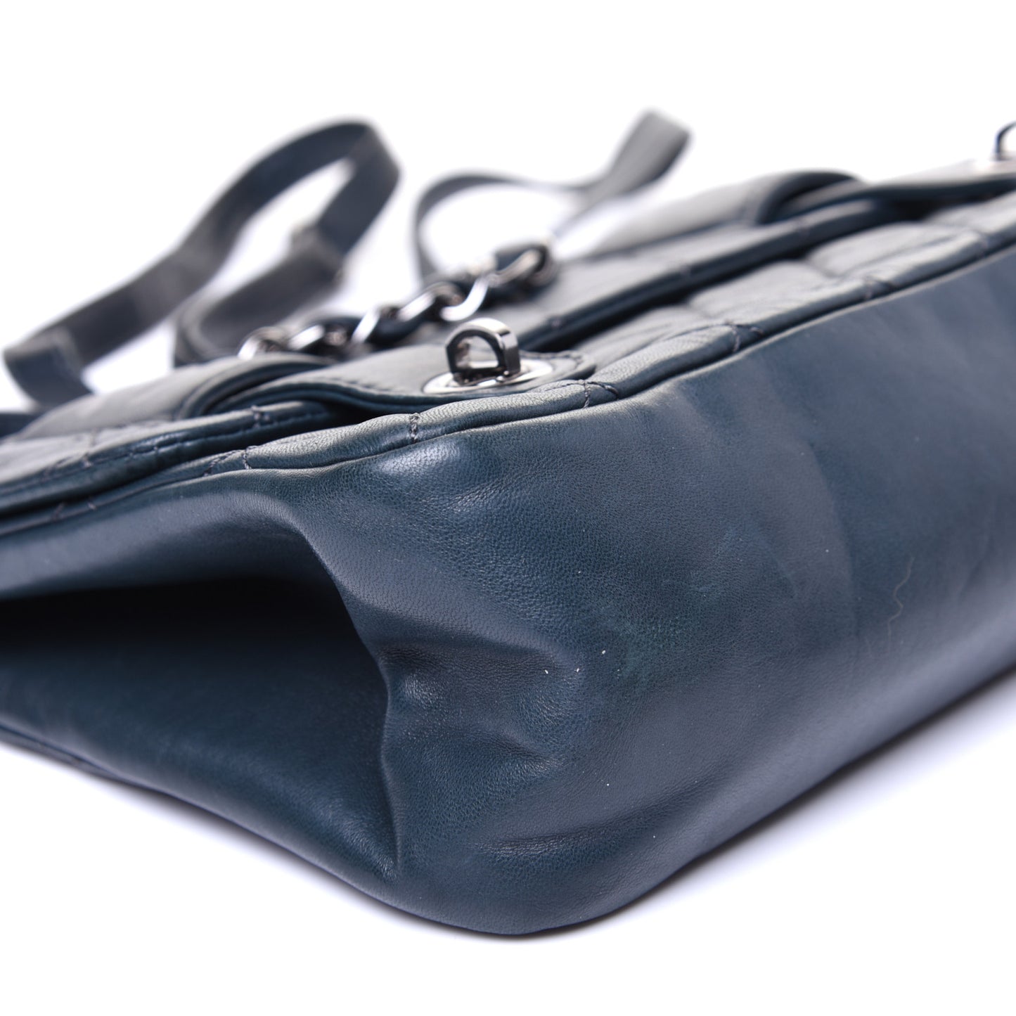 Lambskin Quilted Small Messenger Bag Dark Green