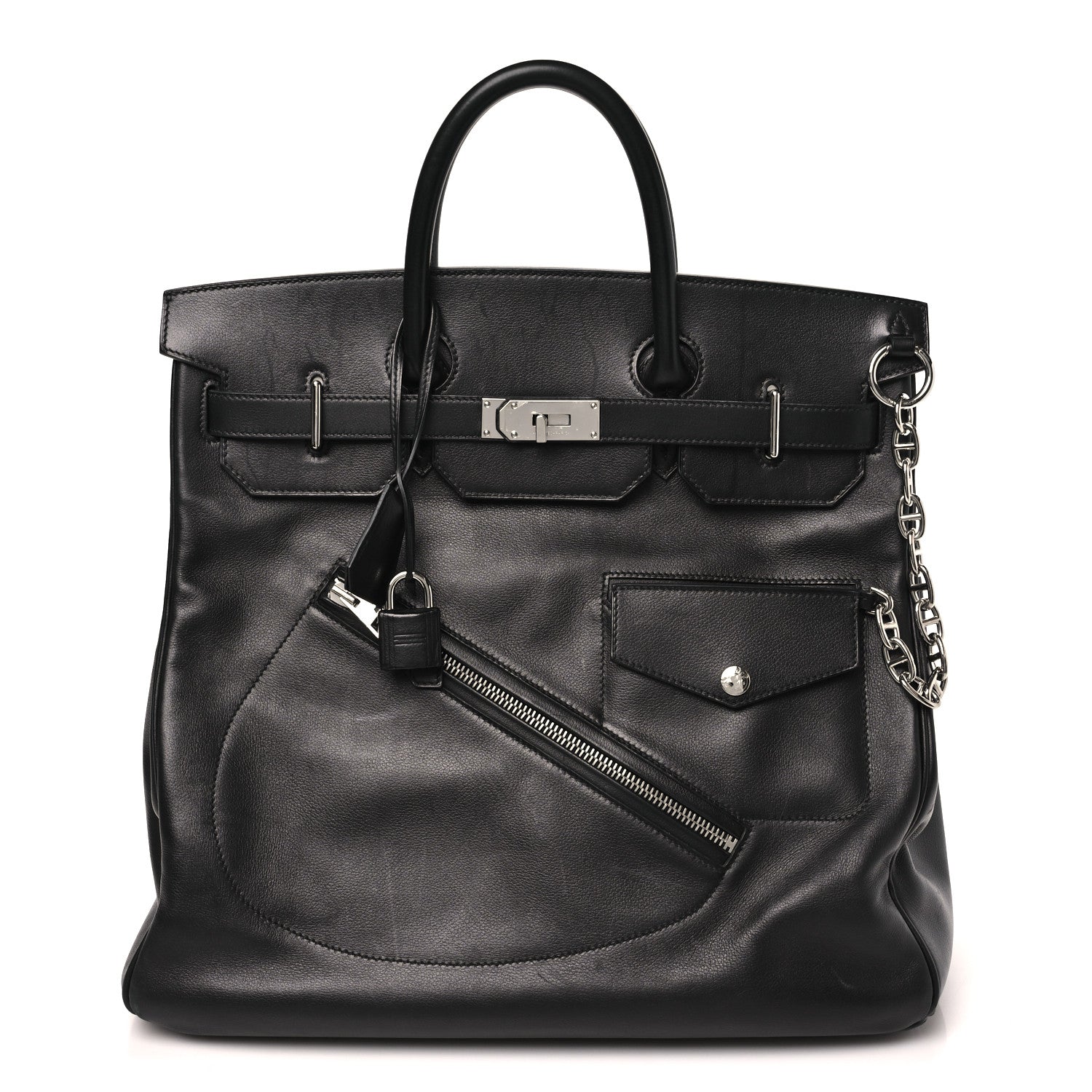 Hermes Veau Volupto Rock HAC Birkin 40 Black 1 of 12
