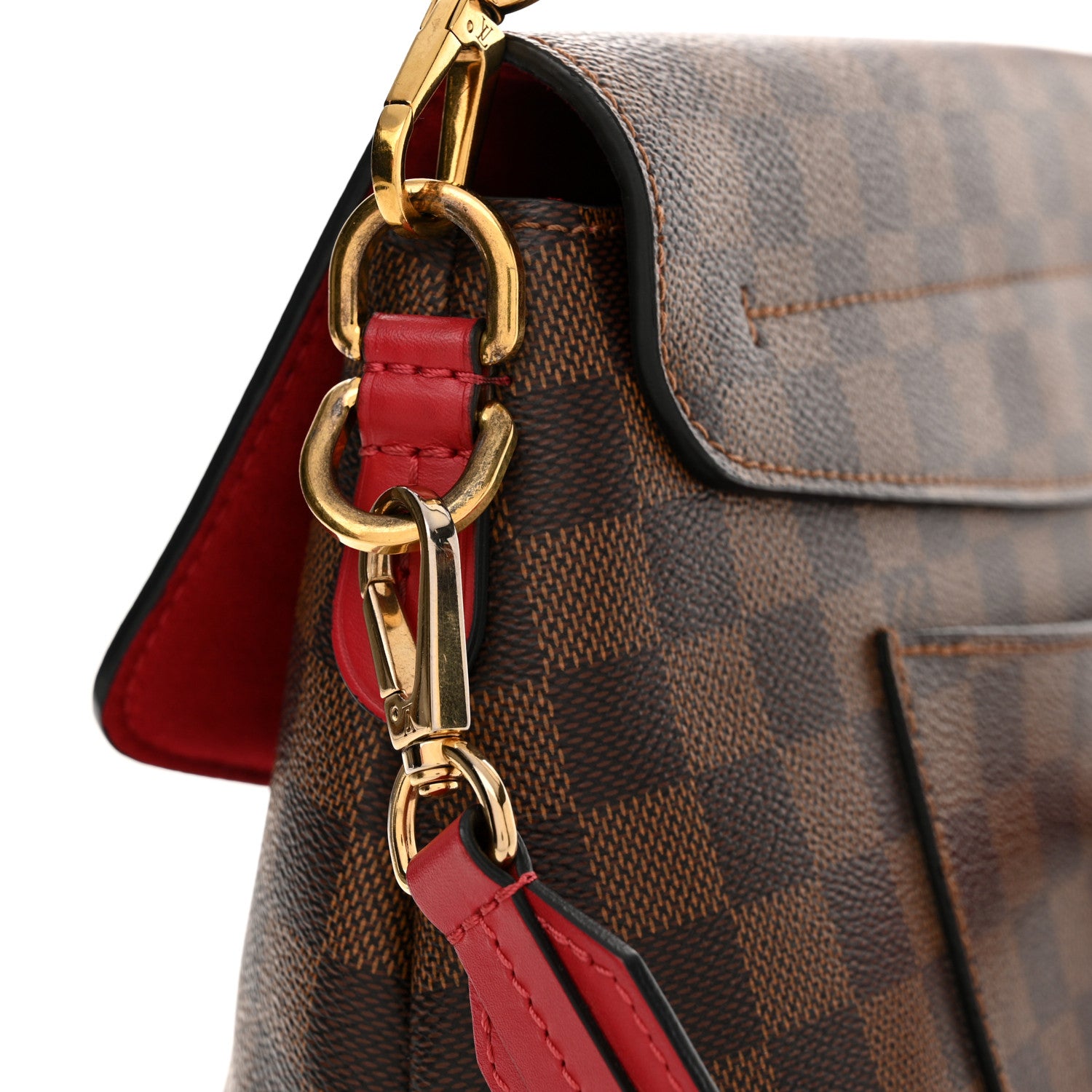 Louis Vuitton Damier Ebene Beaubourg MM Scarlet 11 of 13