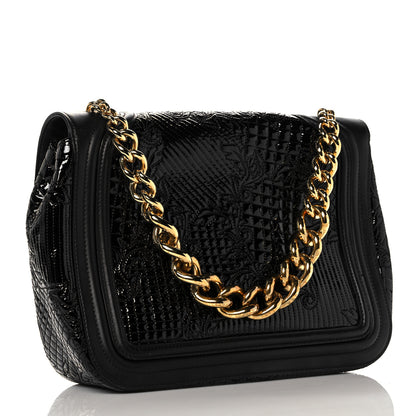 Versace Patent Micro Vanitas Shoulder Bag Black 3 of 13