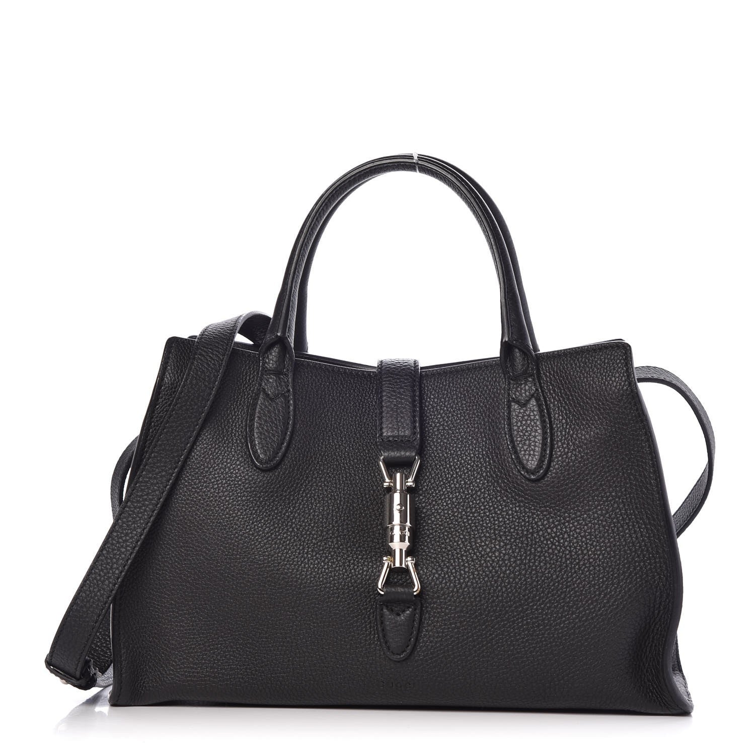 Gucci Soft Calfskin Small Jackie Top Handle Bag Black 1 of 7