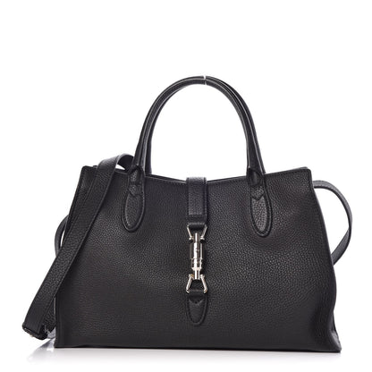 Gucci Soft Calfskin Small Jackie Top Handle Bag Black 1 of 7