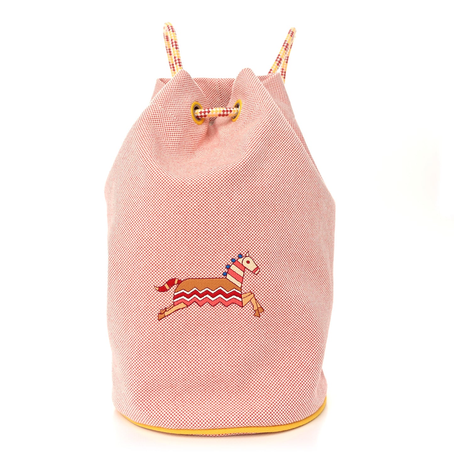 Toile Canvas Epopee Embroidered Drawstring Duffle Bag Multicolor