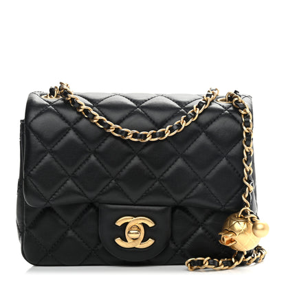 Chanel Lambskin Quilted Mini Pearl Crush Flap Black 1 of 9