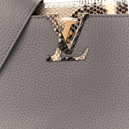 Louis Vuitton Taurillon Snakeskin Capucines BB Steeple Grey 7 of 9