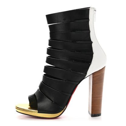 Christian Louboutin Calfskin Decoupata 120 Sandals 35.5 Black White 1 of 8