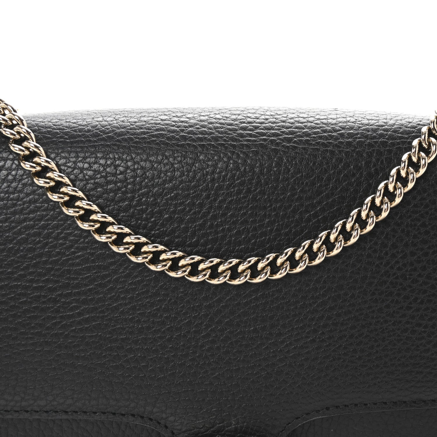 Gucci Dollar Calfskin Interlocking G Shoulder Bag Black 8 of 10