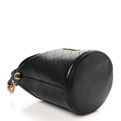Saint Laurent Lambskin Gabby Mini Bucket Bag Black 4 of 10