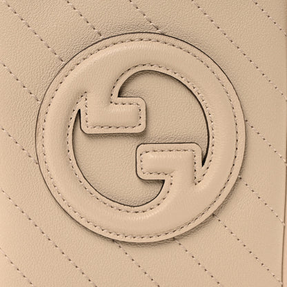 Gucci Sakai Be Green Calfskin Diagonal Stitched Mini Blondie Vertical Shoulder Bag Mystic White 6 of 9
