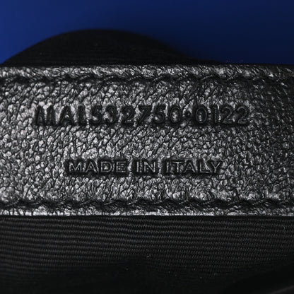 Saint Laurent Smooth Calfskin Suede Monogram Cassandra Clasp Bag Bleu Saphir 7 of 10
