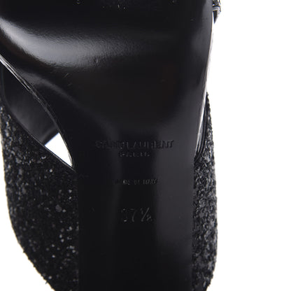 Saint Laurent Glitter LouLou 95 Mules 37.5 Black 7 of 10