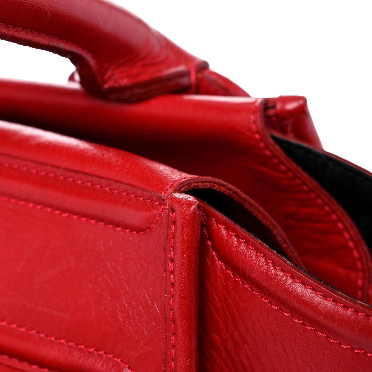 Calfskin Quilted Large Manor Tote Red