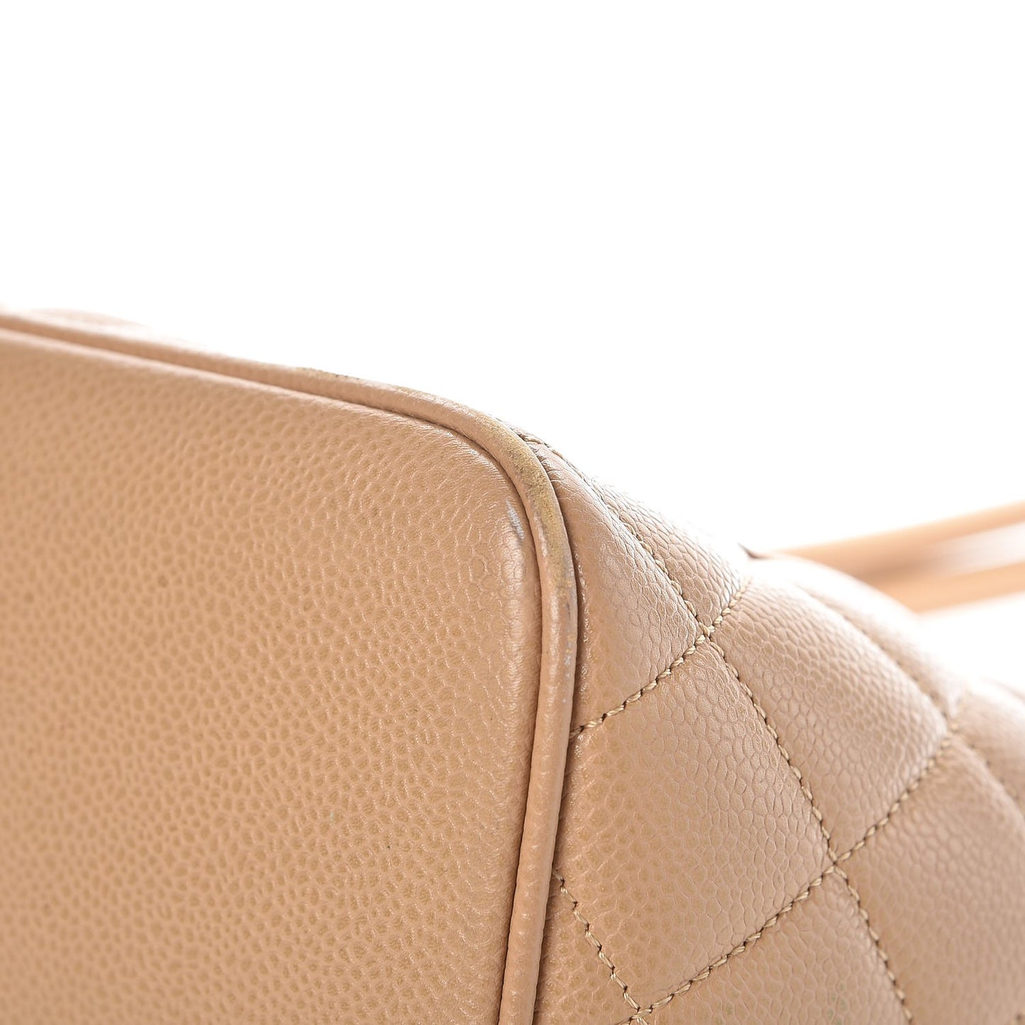 Caviar Quilted Medallion Tote Beige