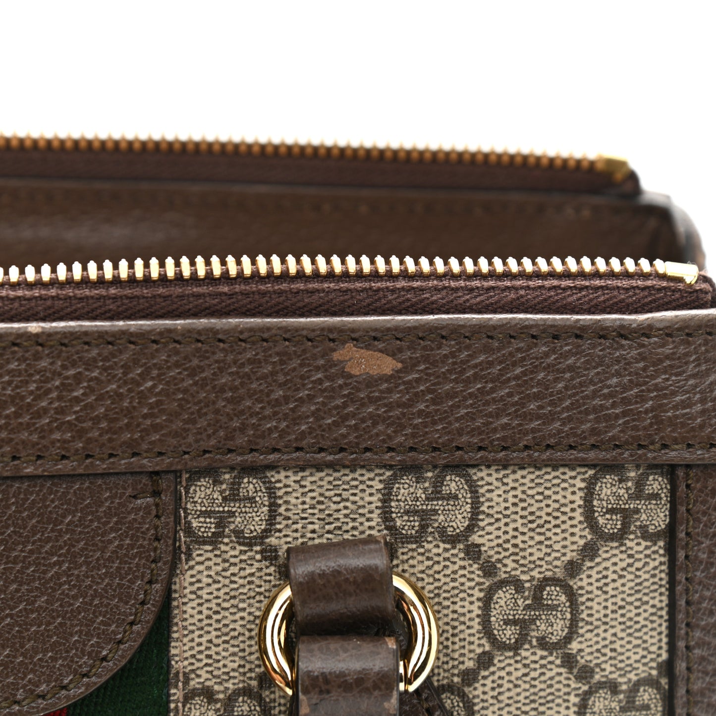GG Supreme Monogram Small Ophidia Tote Bag Brown