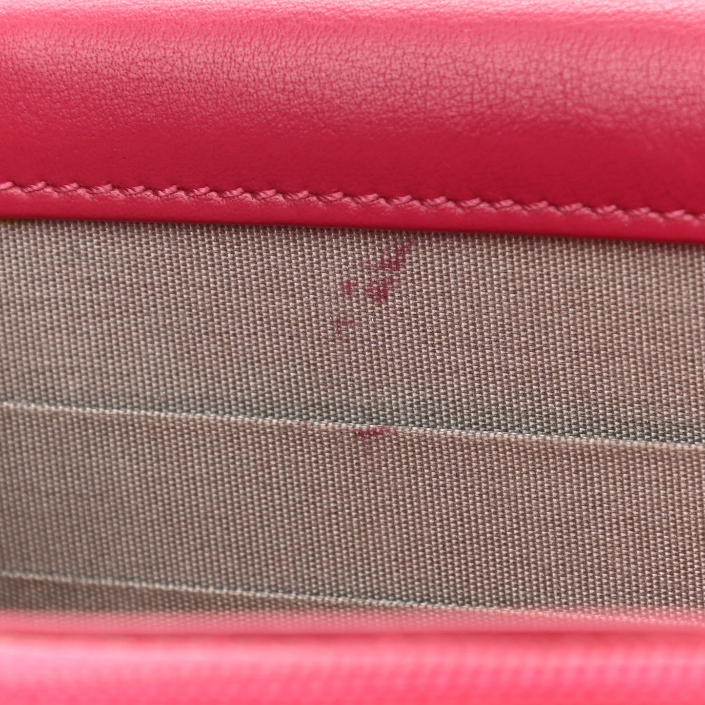 Lambskin Diamond Stitched Wallet On Chain WOC Pink