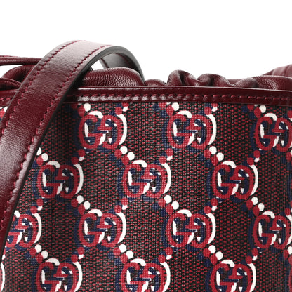 Gucci GG Shadow Monogram Mini Bucket Bag Rosso Ancora Red 7 of 9