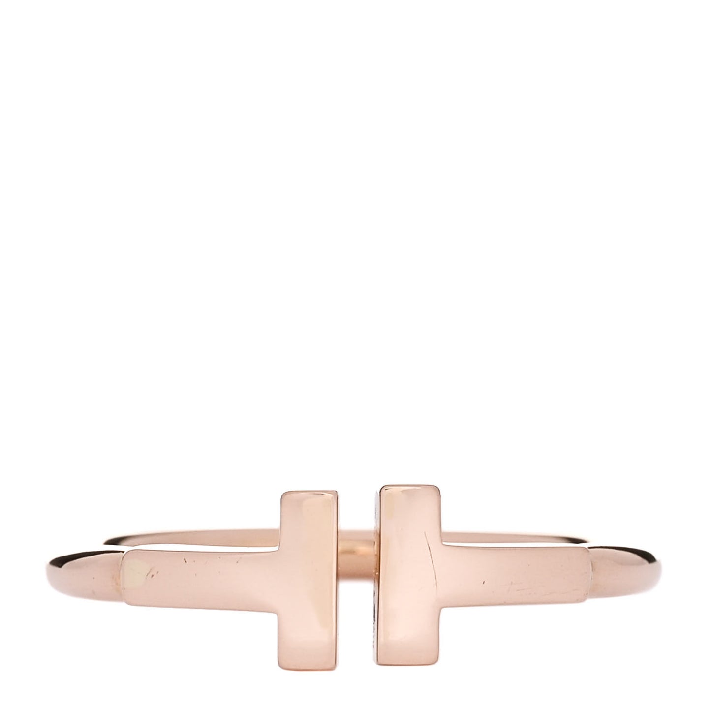 18K Rose Gold T Wire Ring 53 6.5