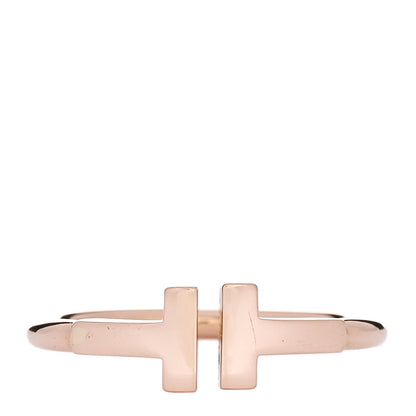 Tiffany 18K Rose Gold T Wire Ring 53 6.5 1 of 5