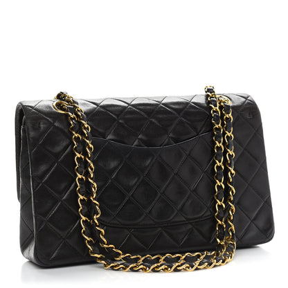 Chanel Lambskin Quilted Medium Double Flap Black 3 of 9