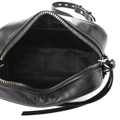 Gucci Calfskin Matelasse Monochrome Mini GG Marmont Chain Shoulder Bag Black 5 of 11