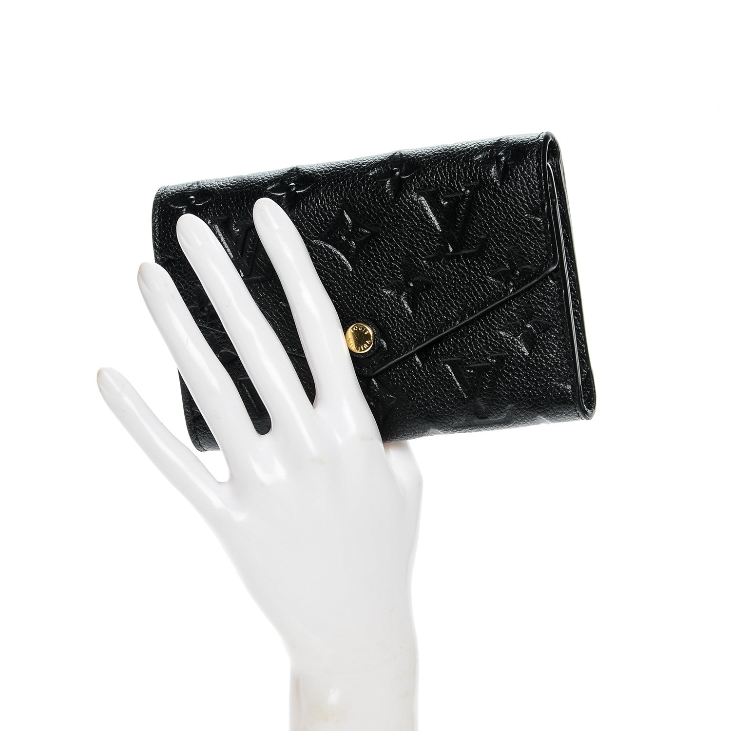 Louis Vuitton Empreinte Compact Curieuse Wallet Black 2 of 6