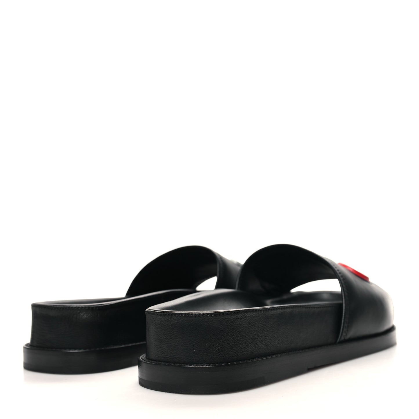 Lambskin Cha-Nel Mule Sandals 40 Black Multicolor