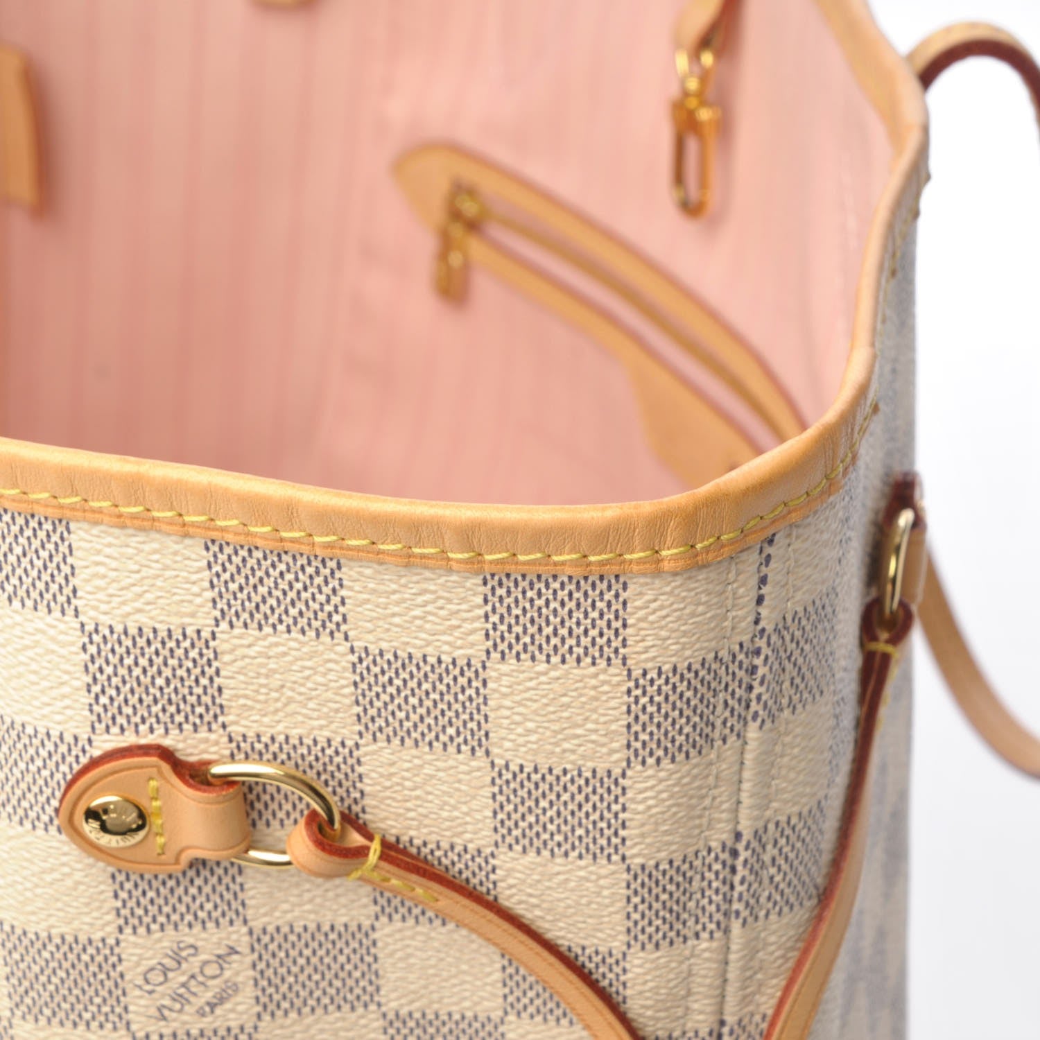 Louis Vuitton Damier Azur Neo Neverfull MM Rose Ballerine 15 of 24