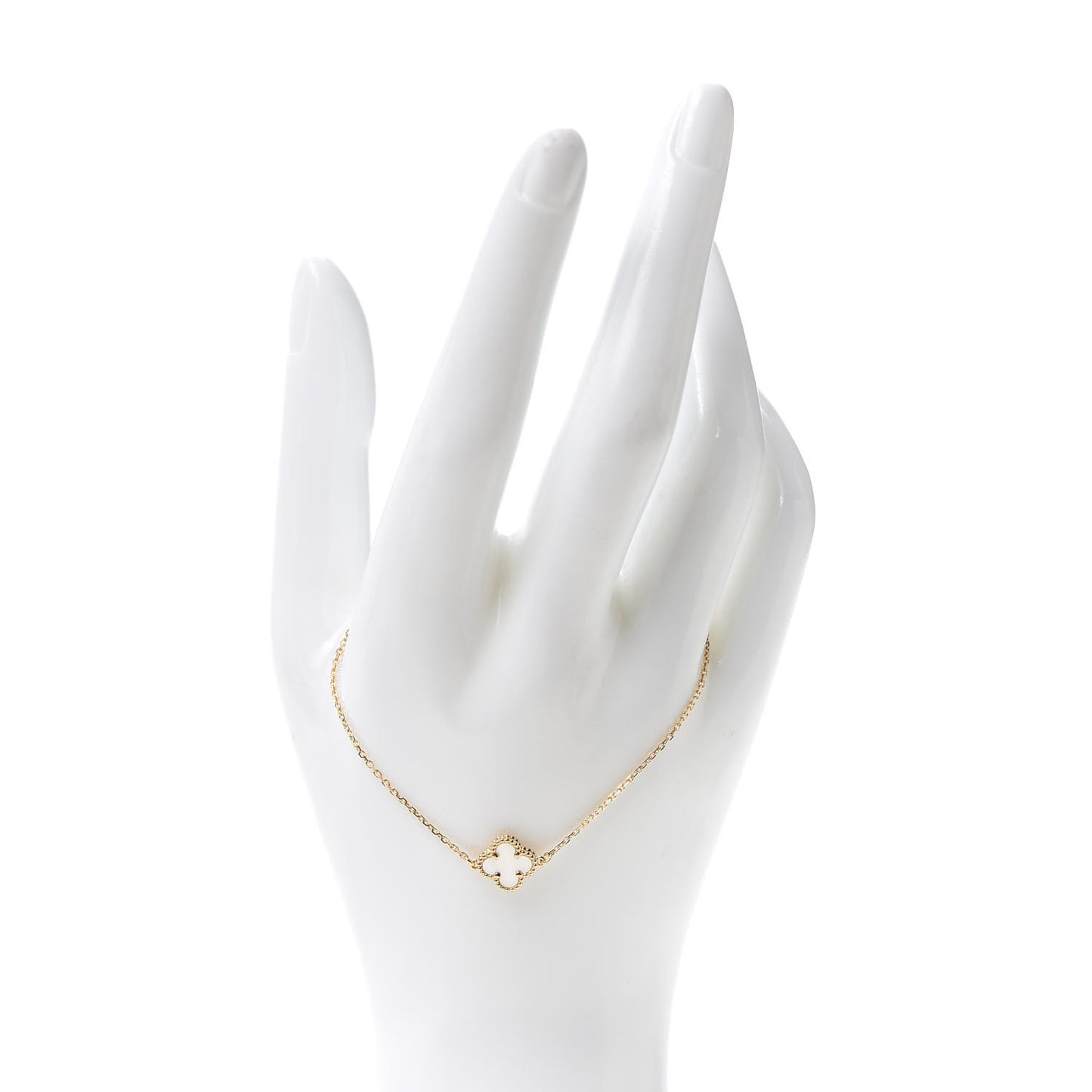 18K Yellow Gold Mother of Pearl Sweet Alhambra Bracelet
