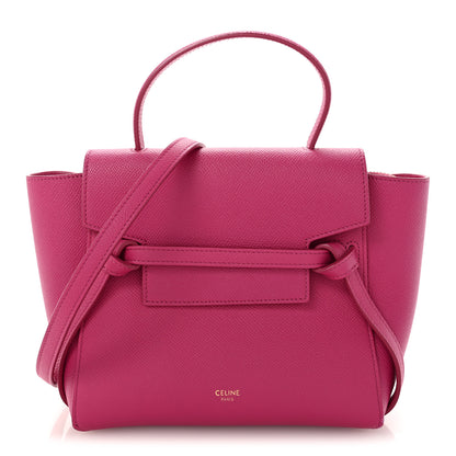 Celine Grained Calfskin Nano Belt Bag Raspberry 1 of 10