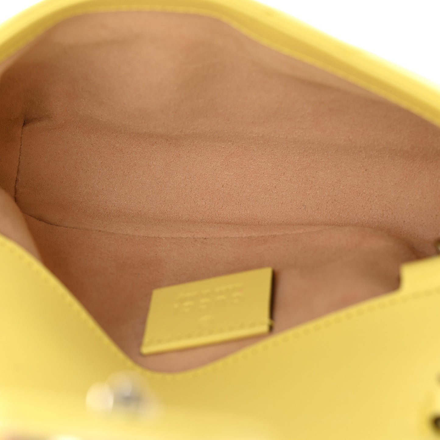 Calfskin Matelasse Super Mini GG Marmont Shoulder Bag Banana