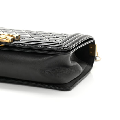 Chanel Patent Calfskin Quilted Medium Boy Flap Black 10 of 10