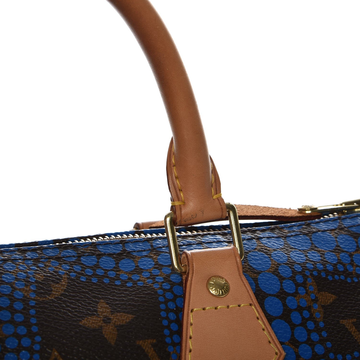 Louis Vuitton Monogram Kusama Town Speedy 30 Blue 9 of 9
