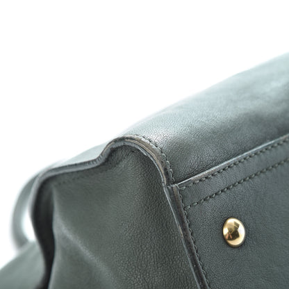 Saint Laurent Calfskin Medium Classic Y Cabas Thyme 12 of 20