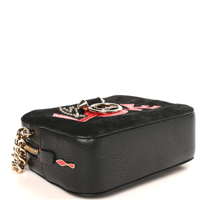Christian Louboutin Suede Calfskin Love Rubylou Crossbody Black 3 of 9