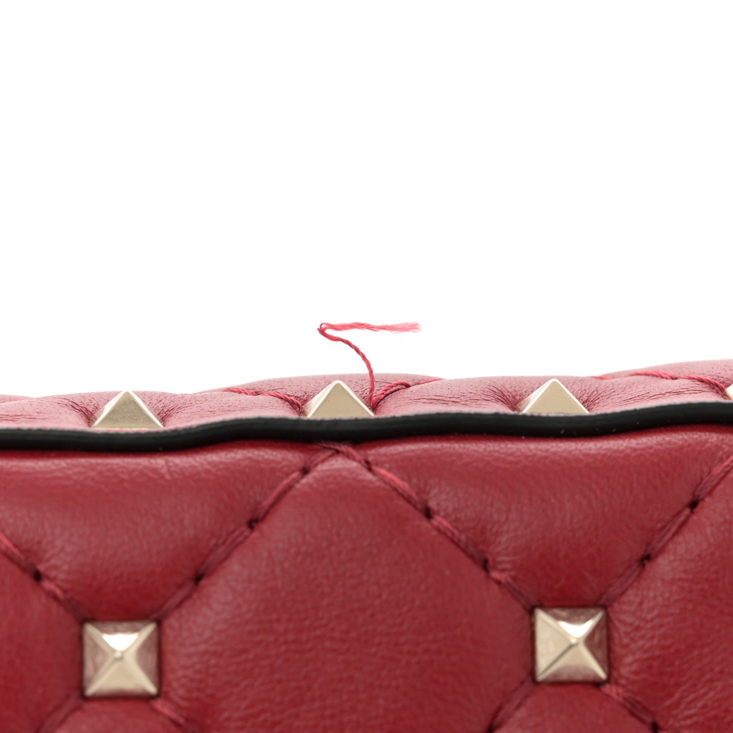 Nappa Medium Rockstud Spike Shoulder Bag Rosso Valentino