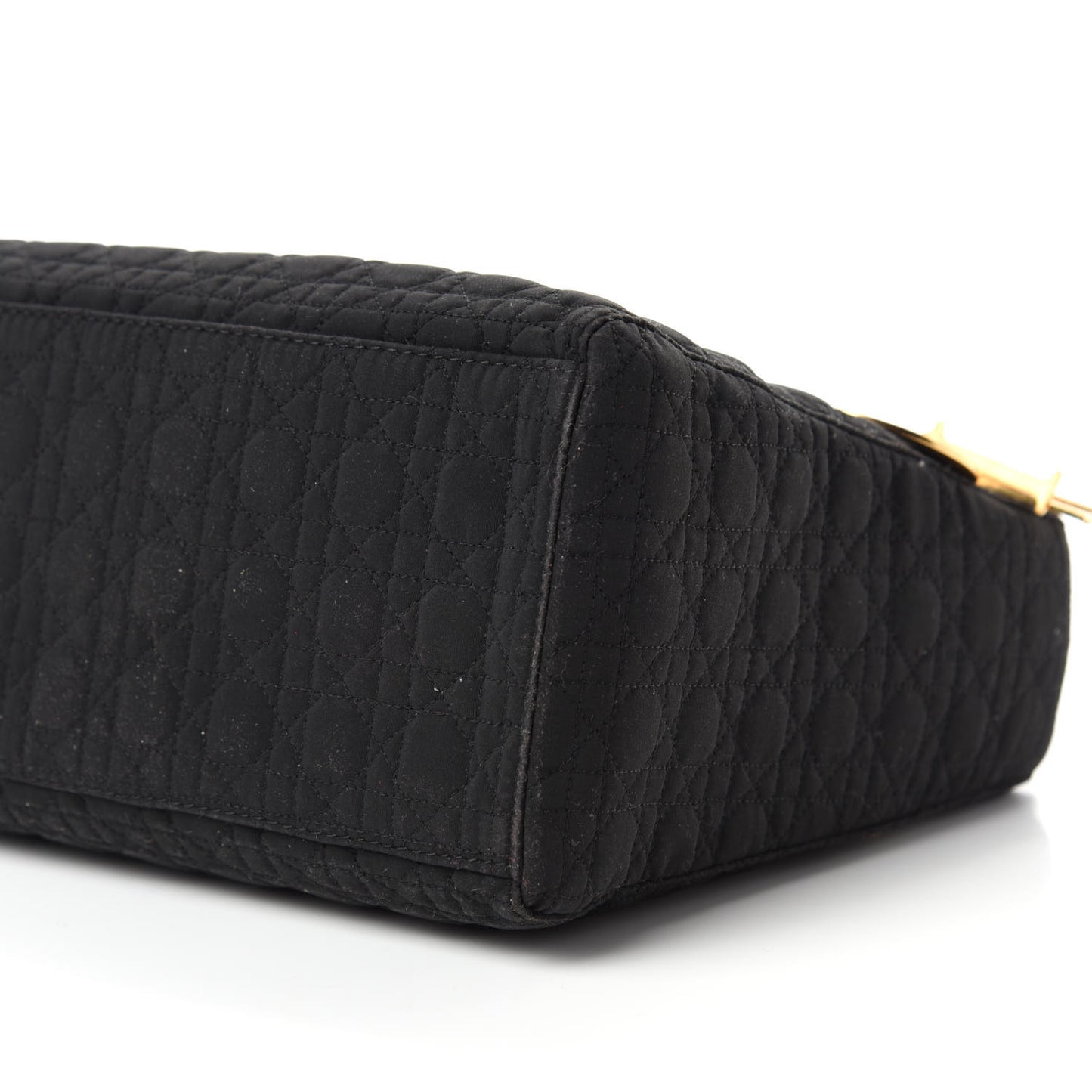 Nylon Cannage Medium Lady Dior Black