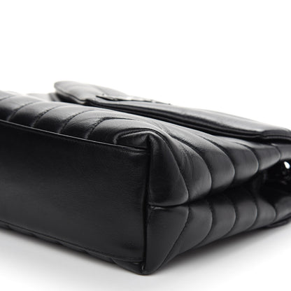 Saint Laurent Calfskin Y Quilted Monogram Small Loulou Chain Satchel Black 9 of 9