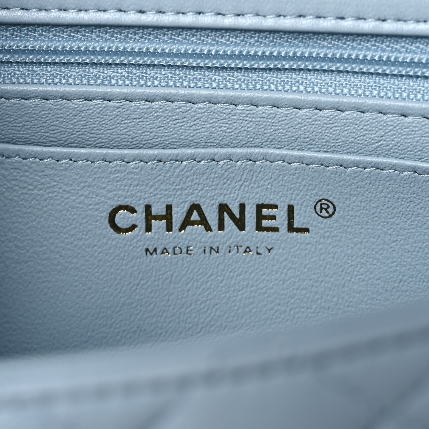 Chanel Lambskin Quilted Mini Top Handle Rectangular Flap Light Blue 7 of 12